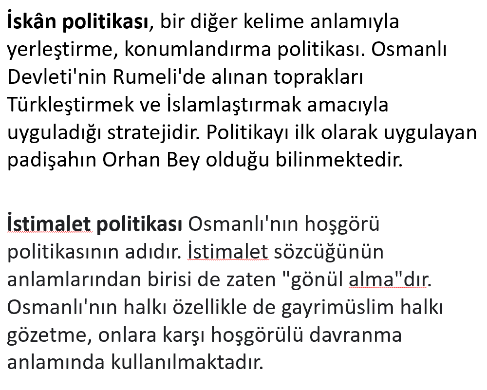 İskan ve İstimalet politikası nedir?